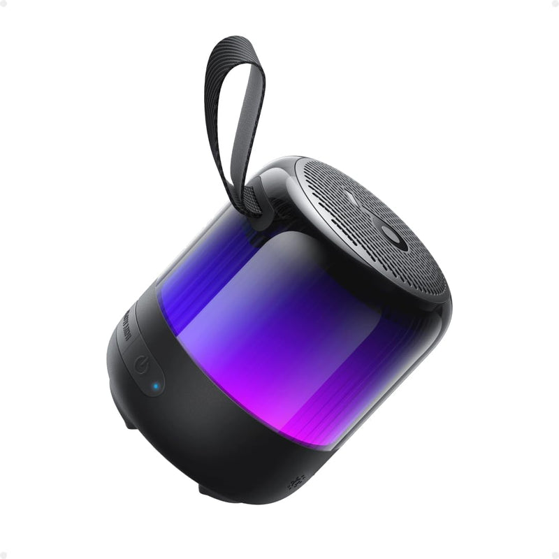 soundcore Glow Mini Speaker, Tragbarer Bluetooth-Lautsprecher, 360° Sound, Lichtshow, 12h Spielzeit,