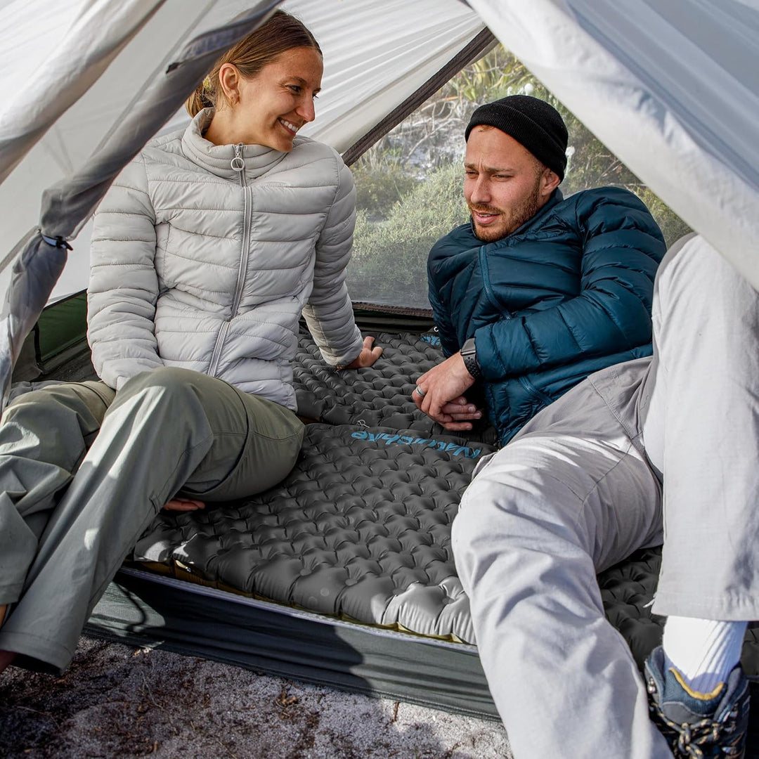 Naturehike 3,5R- Wert Camping Isomatte Ultralight 4 Jahreszeiten (-6℃) Selbstaufblasend mit aufblasb