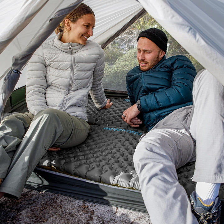Naturehike 3,5R- Wert Camping Isomatte Ultralight 4 Jahreszeiten (-6℃) Selbstaufblasend mit aufblasb