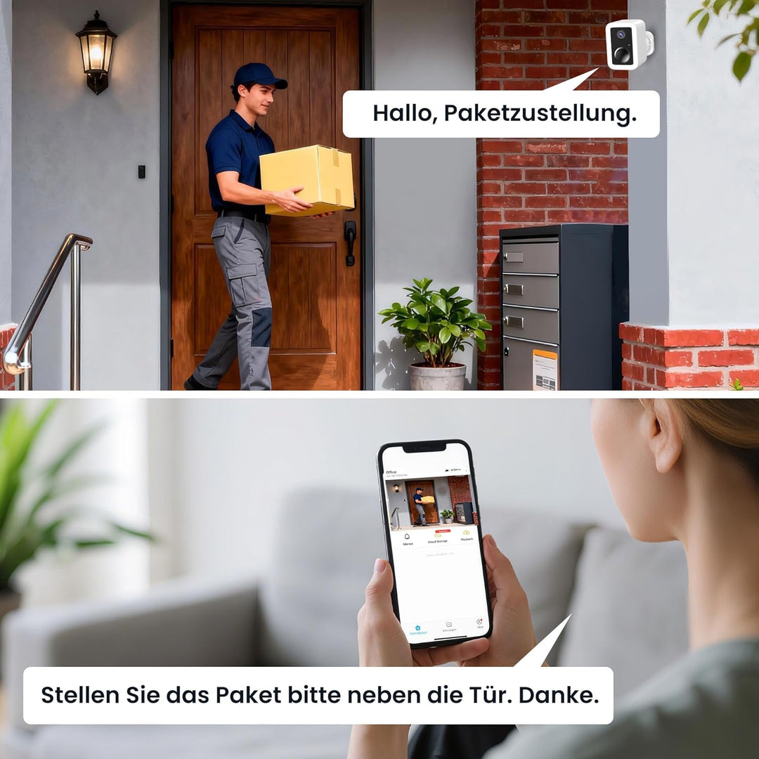 Funstorm 2K Überwachungskamera Aussen with 64G SD, Nachtsicht, 5G/2.4G WiFi | Kamera Überwachung Aus