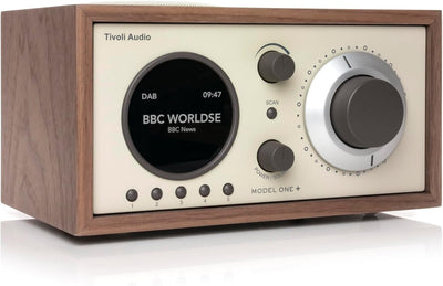 Tivoli Audio Model One+ FM/DAB+ Radio mit Bluetooth und Fernbedienung (Walnuss/Beige) Walnuss /