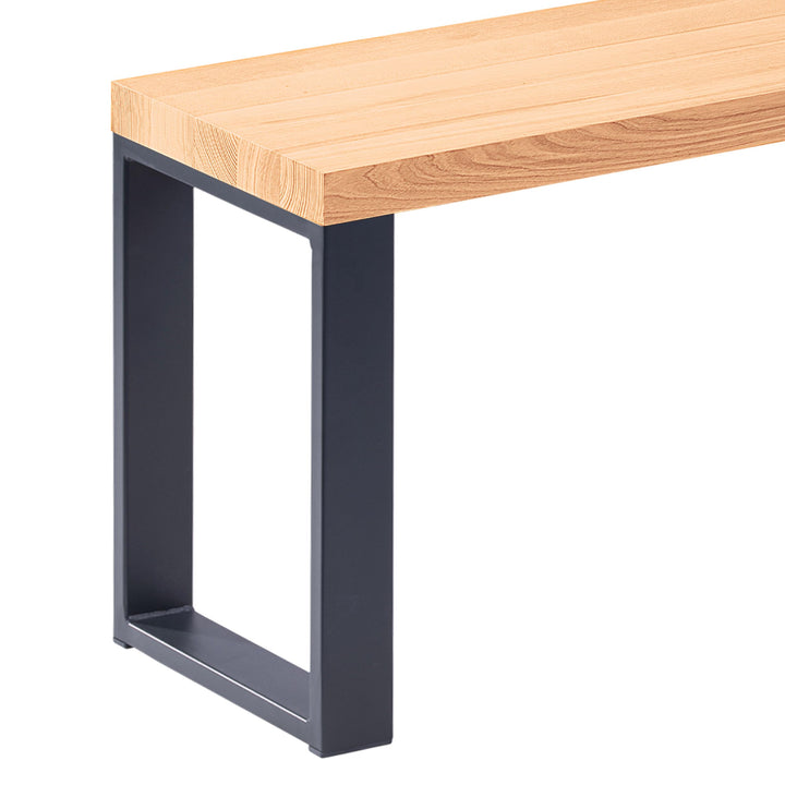 LAMO Manufaktur Hocker Beistelltisch Sitzbank 30x30x47 cm, Möbelfüsse Simple Anthrazit/Natur, LSB-01