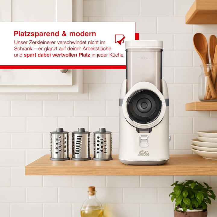 Solis Multi Slicer 5-in-1 Küchenhelfer, mit 5 Schneideeinsätzen für Julienne, Scheiben, Raspel, Reib