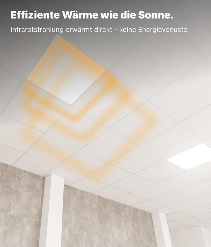 Viesta CF360 60x60cm Infrarotheizung Carbon Crystal (neueste Technologie) Decken Heizpaneel Heizkörp