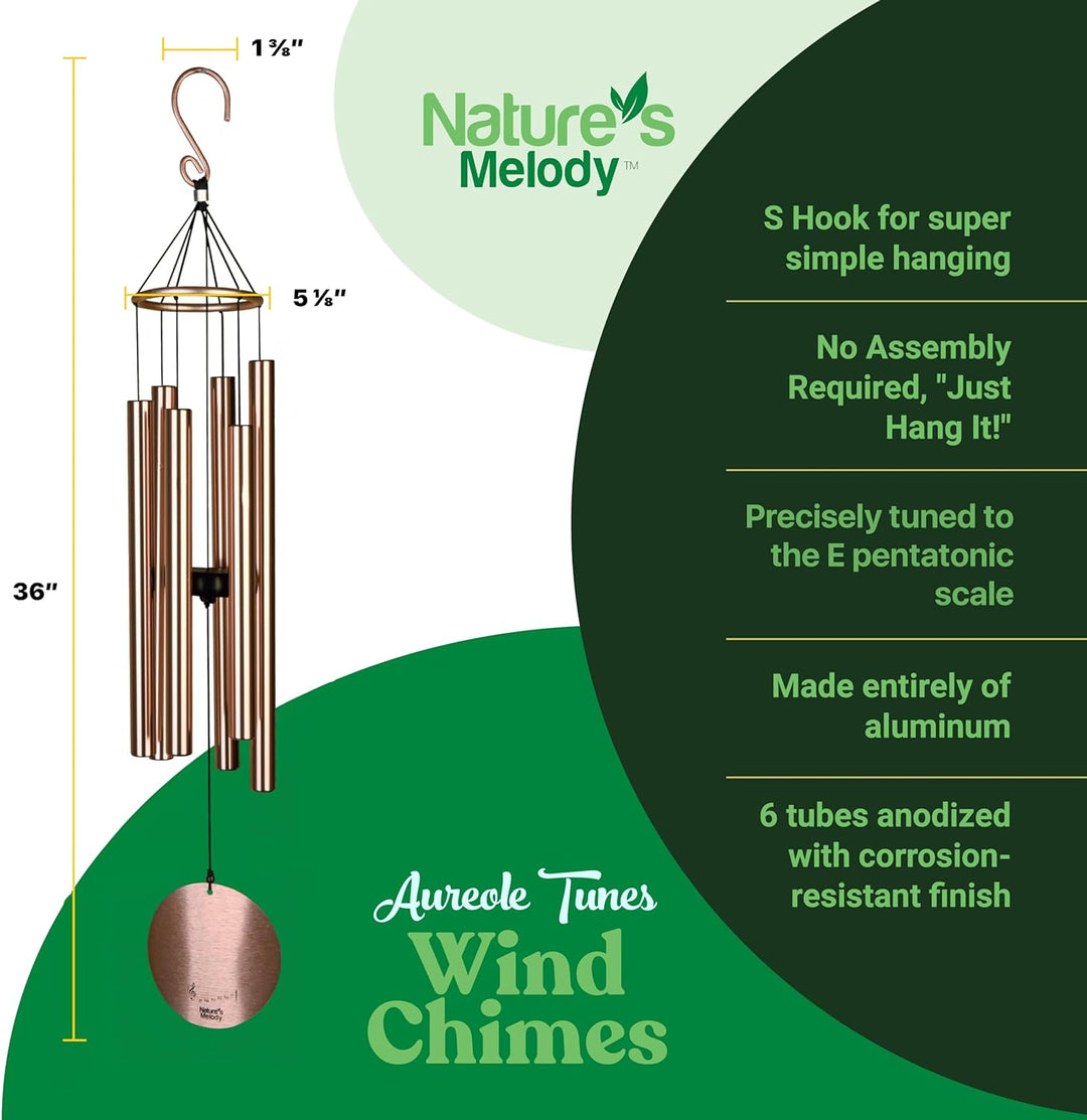 Wind chimes - Aureole Tunes 36" Rose Gold, Gold