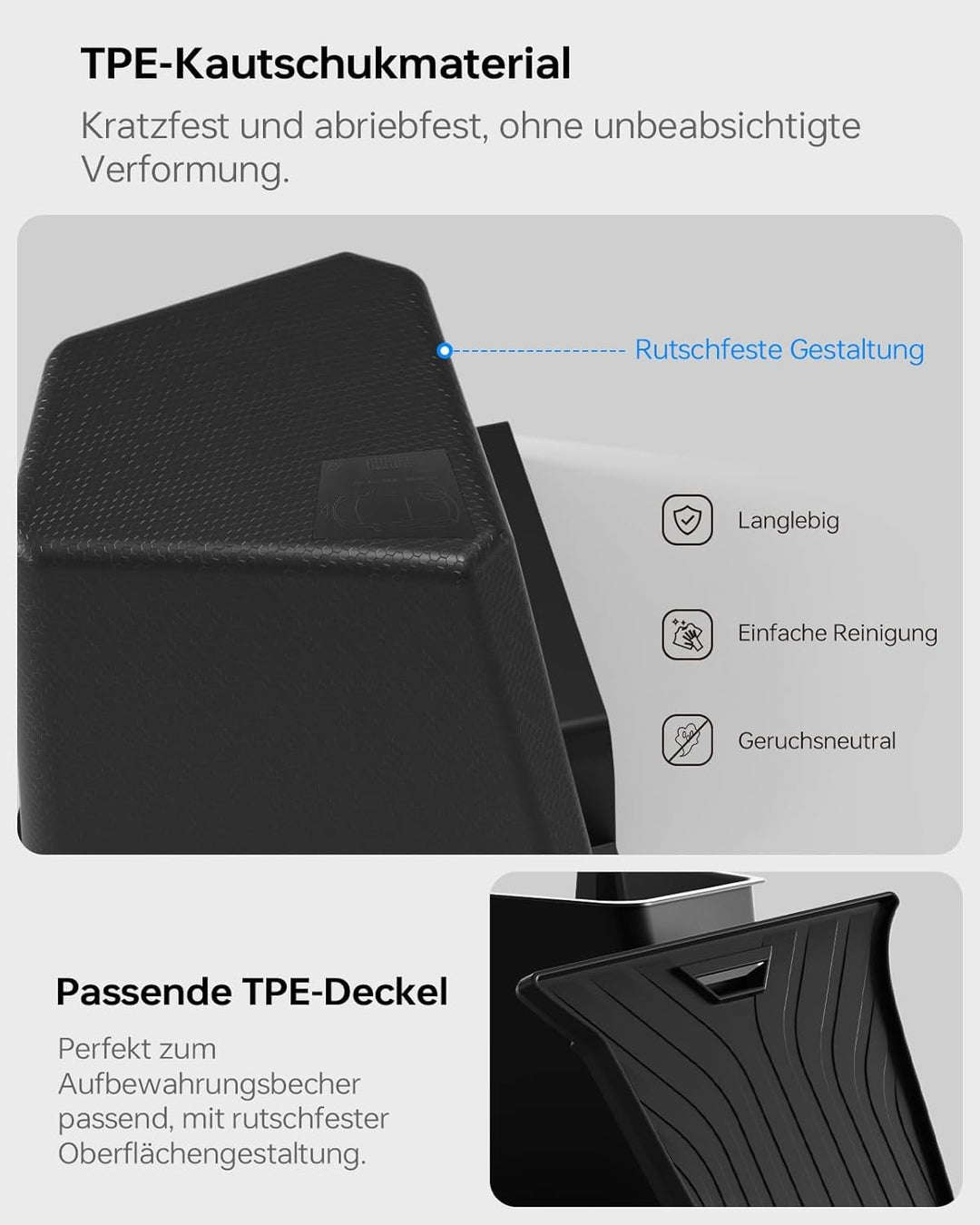 Kofferraum-Organizer für Tesla Model Y Juniper 2025 2026 2er Set mit Deckel – Wasserdicht, 1:1 Passf