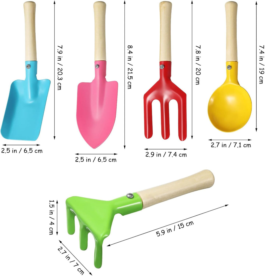 1 Set Kindergartengeräte Mit Schaufel Rechen Kleine Gartenschaufel Metall-Kindergartenset