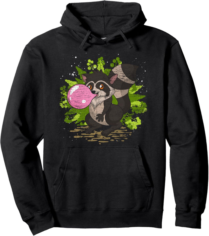 Trash Panda Waldbewohner Kaugummi Wald Tier Waschbär Pullover Hoodie