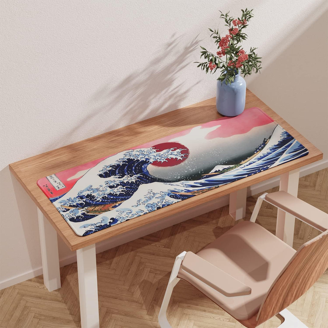 EFISH Japan Art Kanagawa Surfen Mauspad XL (800 × 300 × 3 MM) - Erweiterte Schreibtisch-Pad mit Genä