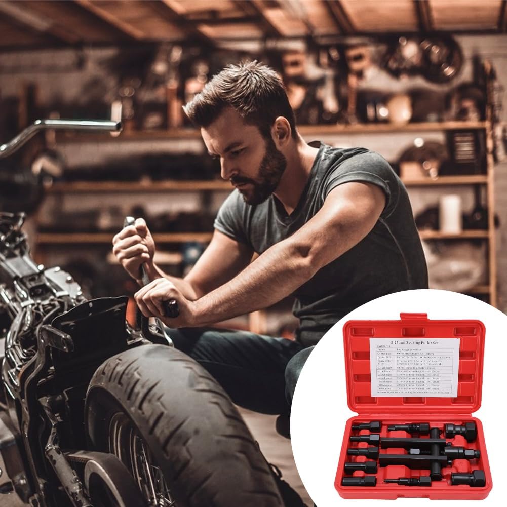 10pcs Motorrad Innenlager Abzieher Set, 8-25mm Innenlager Abzieher Set Innenabzieher Lager Radlager