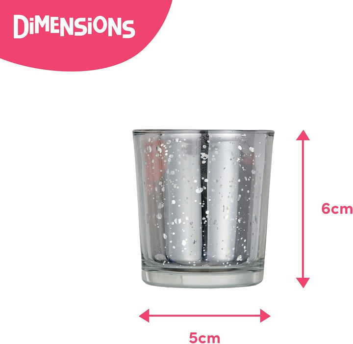 THE TWIDDLERS - Set von 15 Premium gesprenkelten Teelichthaltern - 5x6cm Glas-Kerzenhalter - Heimdek