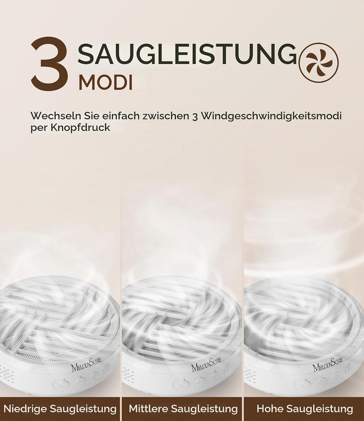 MelodySusie SProR Wiederaufladbarer Nagelstaubsauger, Vakuum Professioneller Staubabsaugung mit Filt
