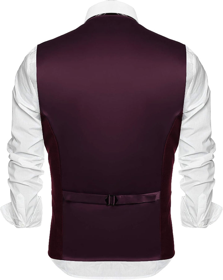 COOFANDY Herren Anzugweste Anzug V-Ausschnitt Formale Hochzeit Klassische Slim fit Elegant Westen Bu