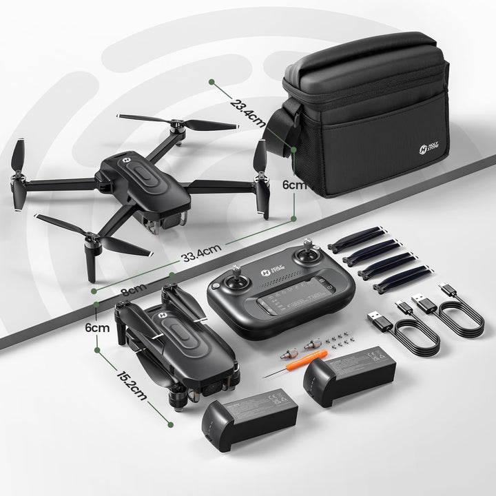 Holy Stone GPS Drohne mit Kamera 4K EIS für Erwachsene, HS175G RC Quadrocopter mit 60 Min, Lang Flug