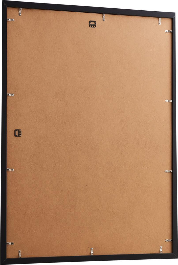 ACAZA A1 Bilderrahmen 59,4x84 cm Format Din A1 Schwarz, MDF Holz mit bruchsicherem Acrylglas, für Ph