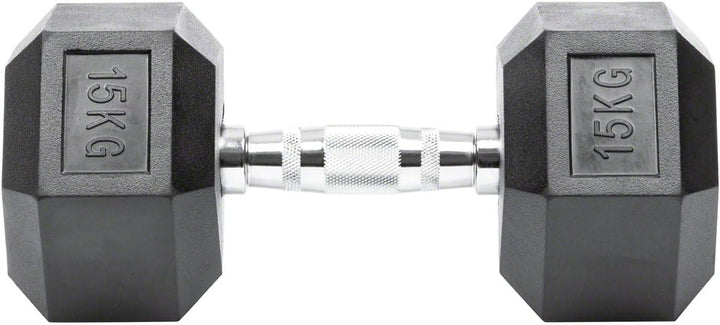 Sport-Tec Hex Kompakthantel aus Gummi, Stück, 1-30 kg Hexagon-Hantel, Krafttraining, Fitness Hantel,