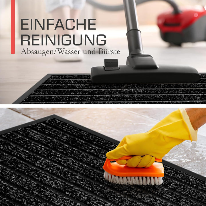 bomoe Fussmatte Aussen rutschfest Rostfrei Fussabtreter Aussenbereich | 40x60cm Anthrazit Outdoor-Fu