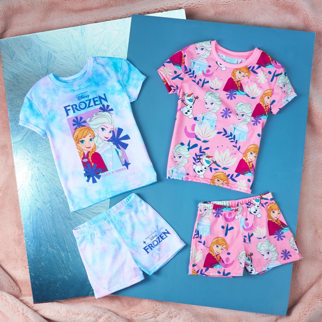 Get Trend Schlafanzug Mädchen Kurz Pyjama Kinder 2er Set Schlafanzug Teenager Kurzarm Sommer Loungew