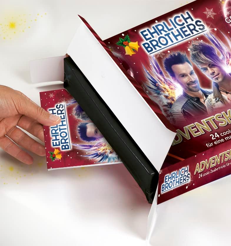 Clementoni Ehrlich Brothers Adventskalender 2023, magischer Weihnachtskalender, mit 24 coolen Zauber