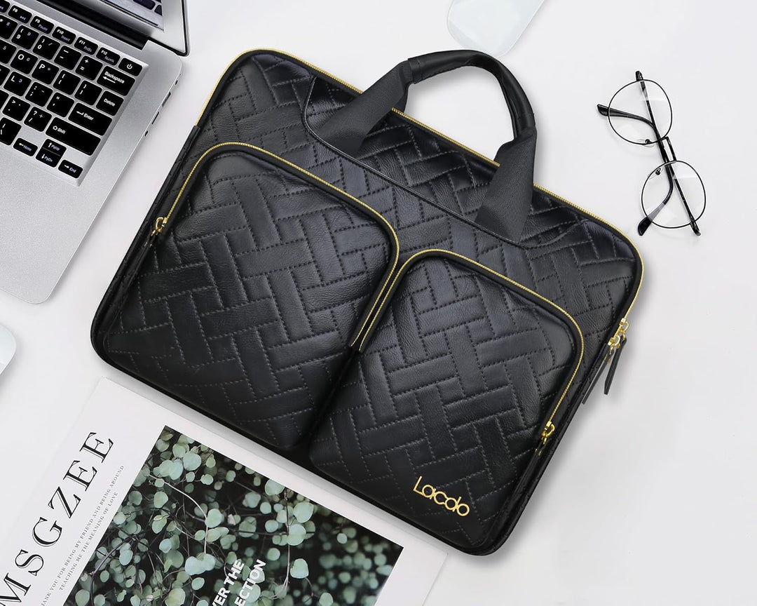 Lacdo 360° Rundumschutz Laptop Schultertasche Hülle für Acer HP Dell ASUS Laptop 15-15.6 Zoll, Acer