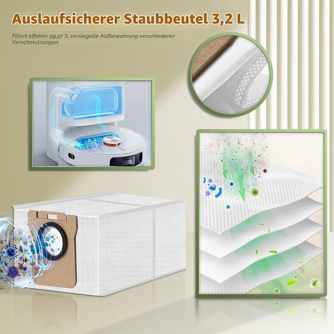Zubehör für Xiaomi X10+ /X20+, für Dream L10s Ultra /L10s Pro Gen 2 /L10 Ultra /L10 Prime Saugrobote