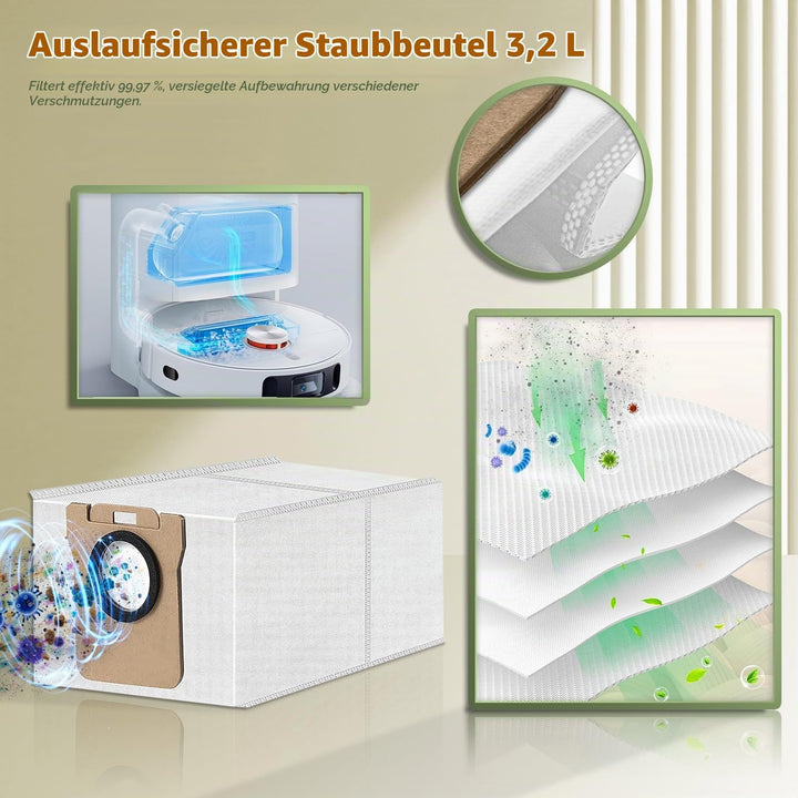 Zubehör für Xiaomi X10+ /X20+, für Dream L10s Ultra /L10s Pro Gen 2 /L10 Ultra /L10 Prime Saugrobote
