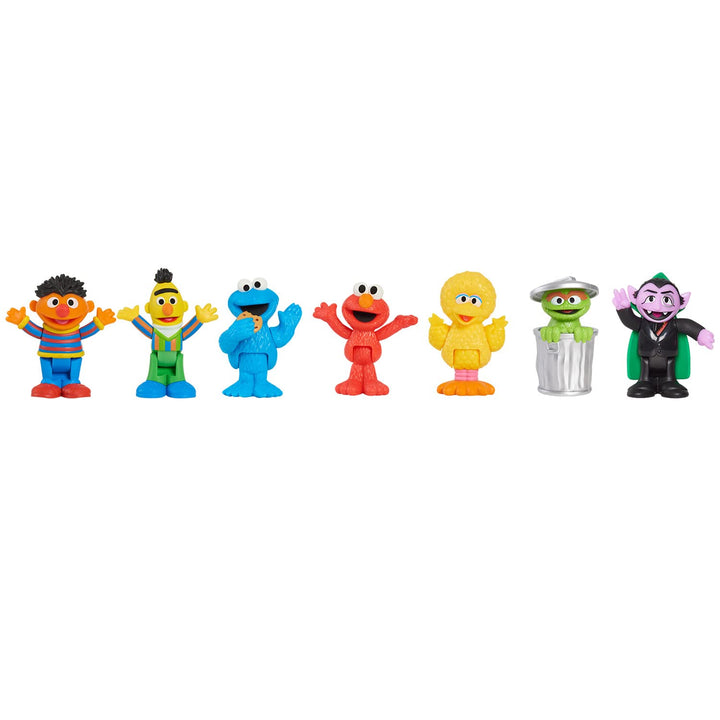 Just Play Sesamstrasse Nachbarschaftsfreunde 6er-Pack, 7,6 cm grosse Sammelfiguren, Kinderspielzeug