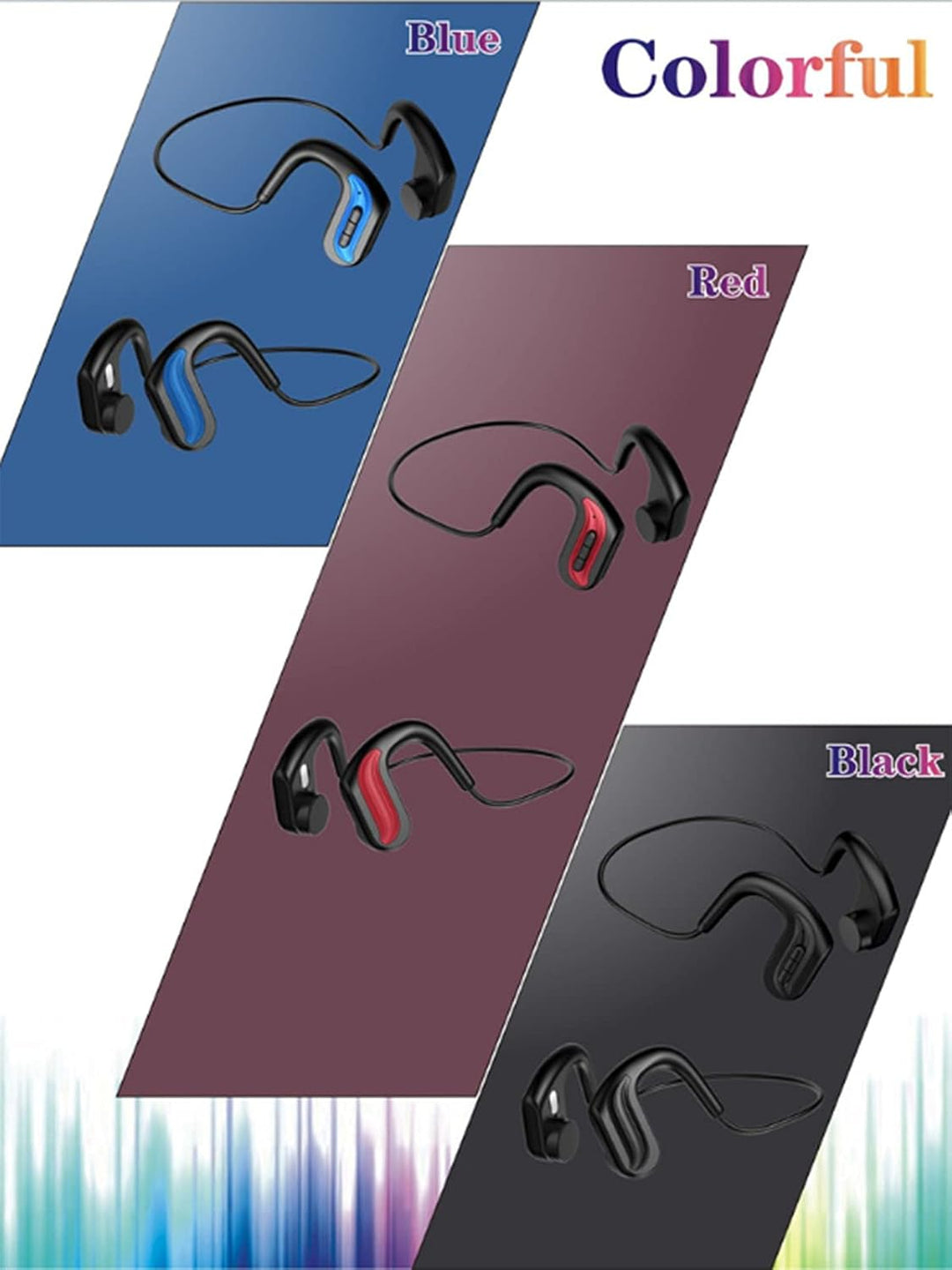 knochenschall kopfhörer Bluetooth 5.0 Knochenschall Kopfhörer,Kabelloser mit Mikrofon für Sport Höre