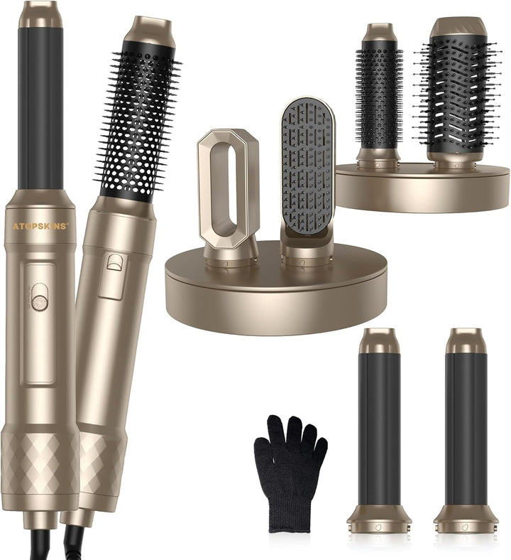 Hair Styler set 6 in 1, Airstyler Warmluftbürste Set für Alle Haartypen, mit Haartrockner Föhn,Lufts