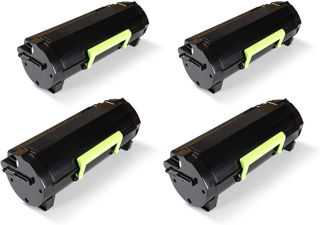 Green2Print Toner 4 Kartuschen schwarz 4X 2500 Seiten ersetzt Lexmark 60F200E, 602E, 60F2000, 602 pa