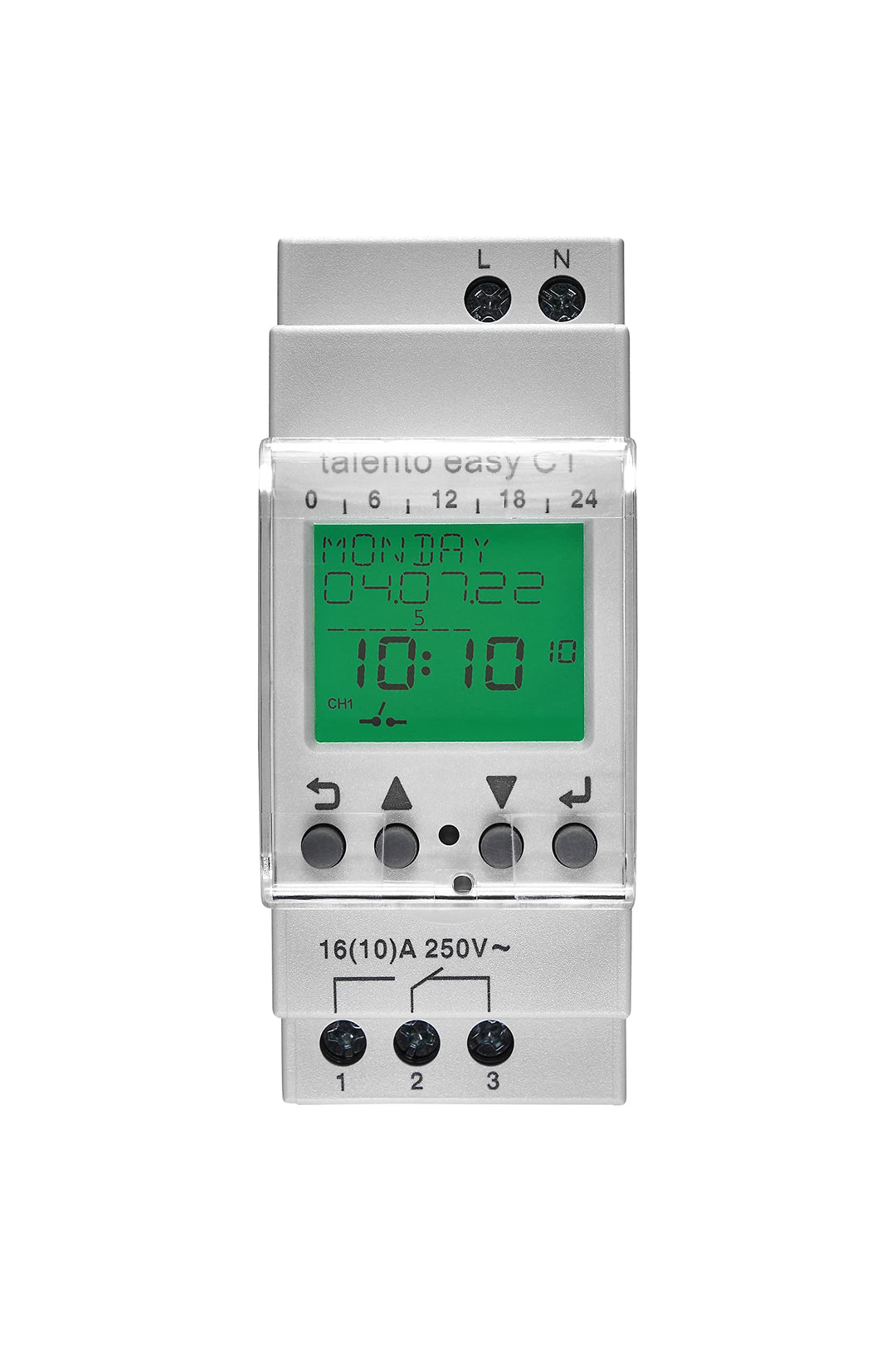GRÄSSLIN 03.61.0002.1 talento Easy C1 Astro – Digitale Zeitschaltuhr mit Jahresprogramm und Astropro