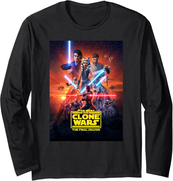 Star Wars The Clone Wars The Final Season Poster Langarmshirt