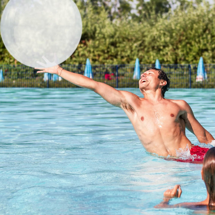 6 Stück aufblasbarer, transparenter Ball, 40,6 cm, PVC-Wasserball, heller Wasserballon, transparente