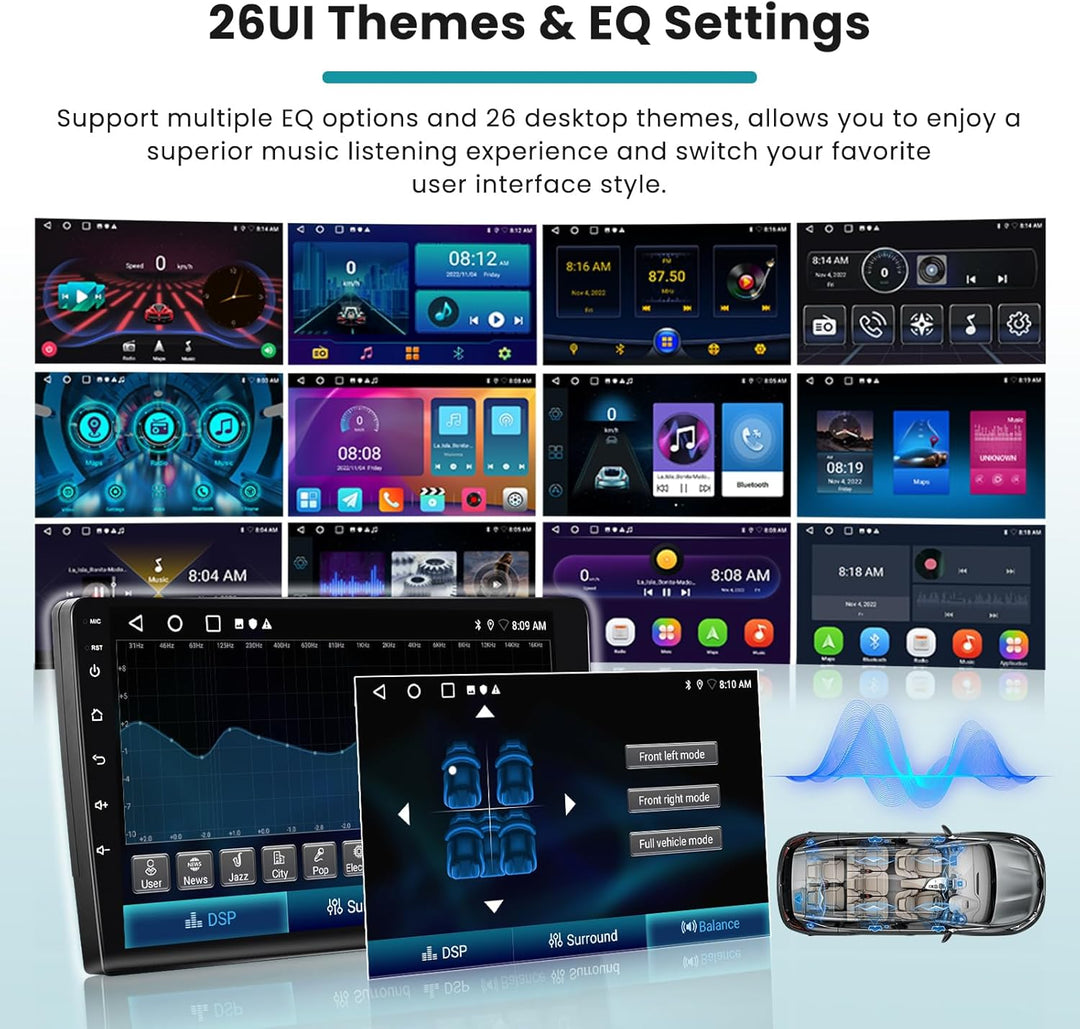 Hikity 2G 64G Android Autoradio Für Peugeot 208/2008 2012-2018 mit Wireless Carplay Android Auto, 10