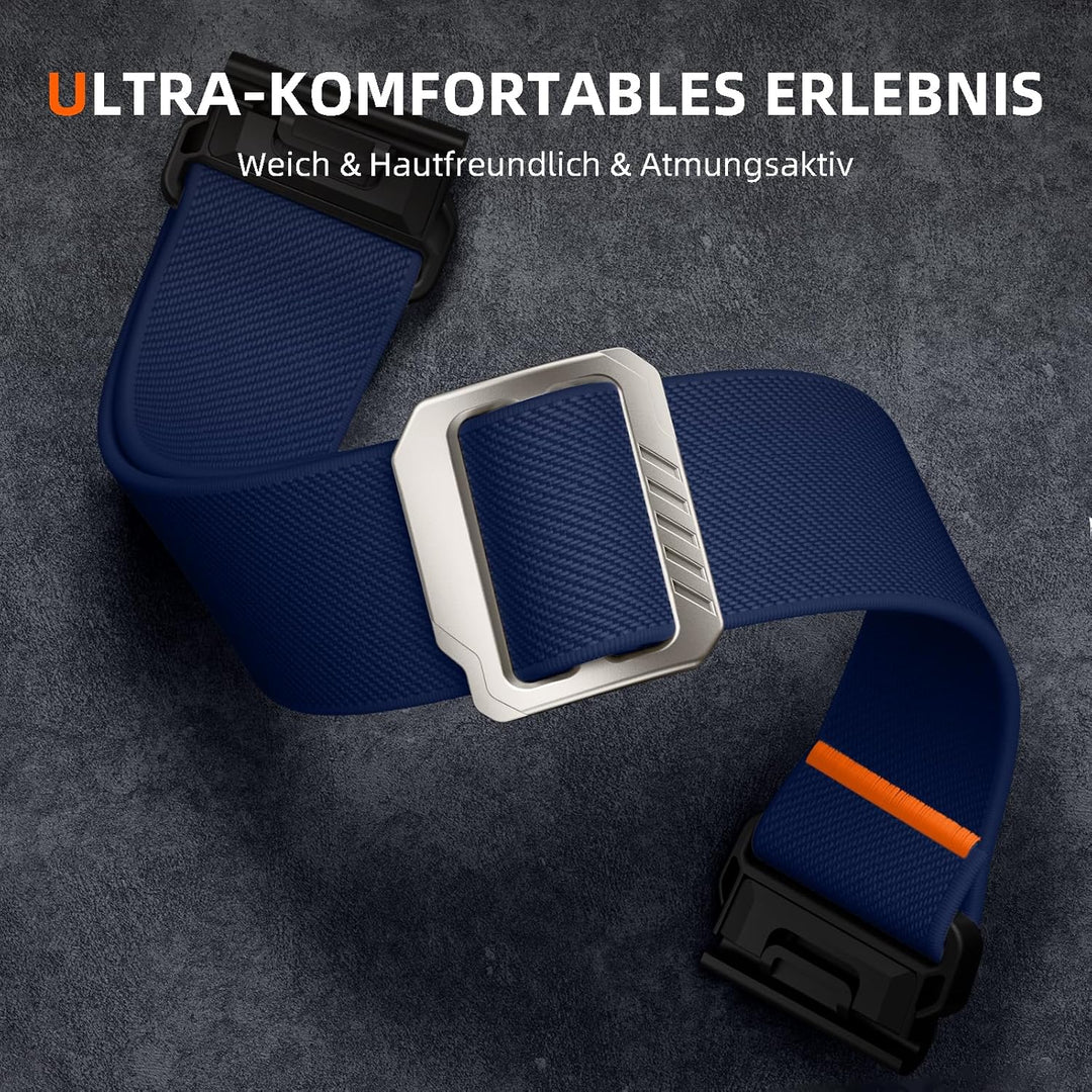 Laffav Armband Kompatibel mit Garmin Fenix 6X/7X Pro, Nylon QuickFit 26mm Ersatzband für Fenix 5X/Pl