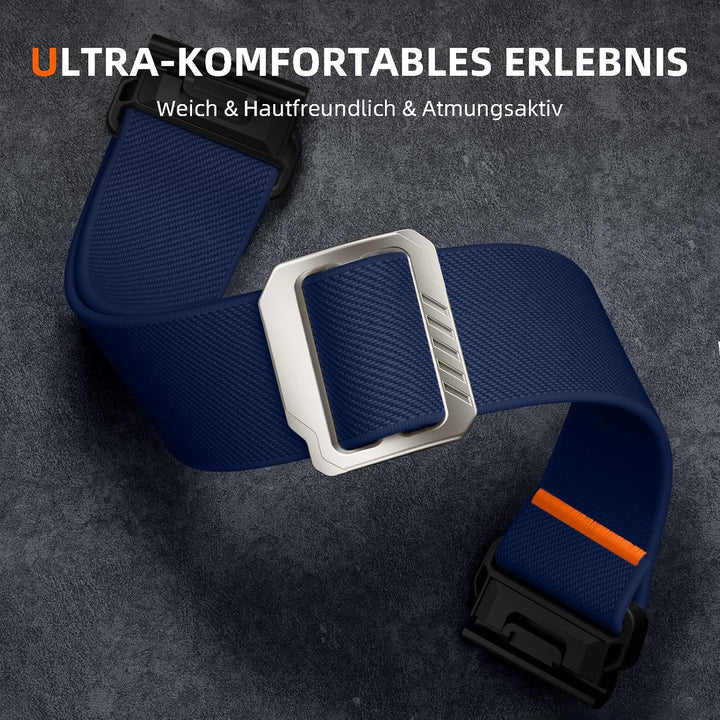 Laffav Armband Kompatibel mit Garmin Fenix 6X/7X Pro, Nylon QuickFit 26mm Ersatzband für Fenix 5X/Pl