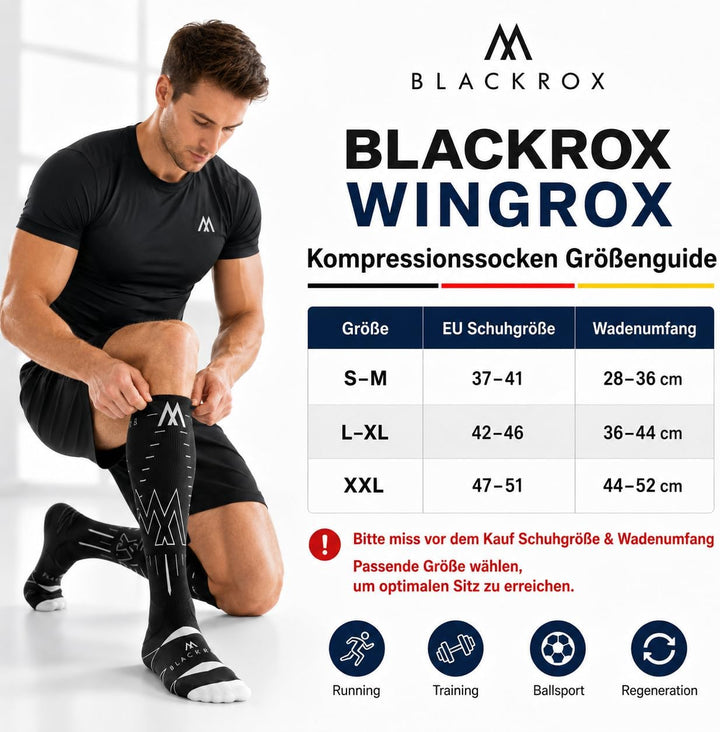 BLACKROX Kompressionssocken Astropreform WINGROX Premiun Kompressionssocken Sportkompressionssocken