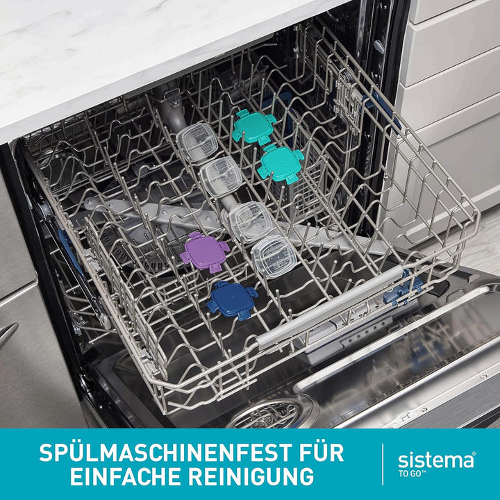 Sistema To Go Knick Knack Frischhaltedosen | 62 ml | stapelbare Snack-Boxen mit Deckel | Gemischte F