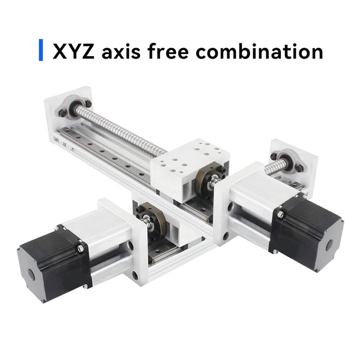 RATTMMOTOR CNC Linearführung,Linearantrieb Effektiver Hub 200mm Linearaktuator,X Y Z Achse,Aluminium