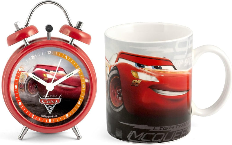 Home Disney Cars Mug Wecker Set, Porzellan, rot, Einheitsgrösse, 2