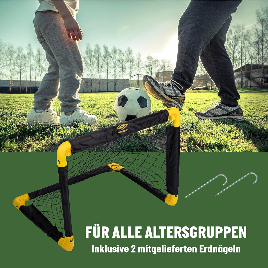 Umbro Fussballtor - Fussballtor 50 x 44 x 44 cm - Faltbares fussball Tor - Fussballtore für Garten K