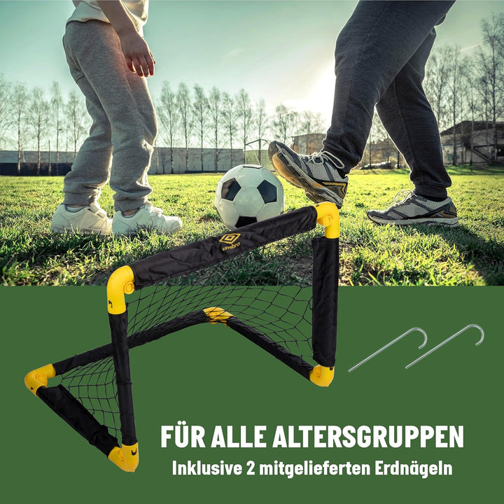 Umbro Fussballtor - Fussballtor 50 x 44 x 44 cm - Faltbares fussball Tor - Fussballtore für Garten K