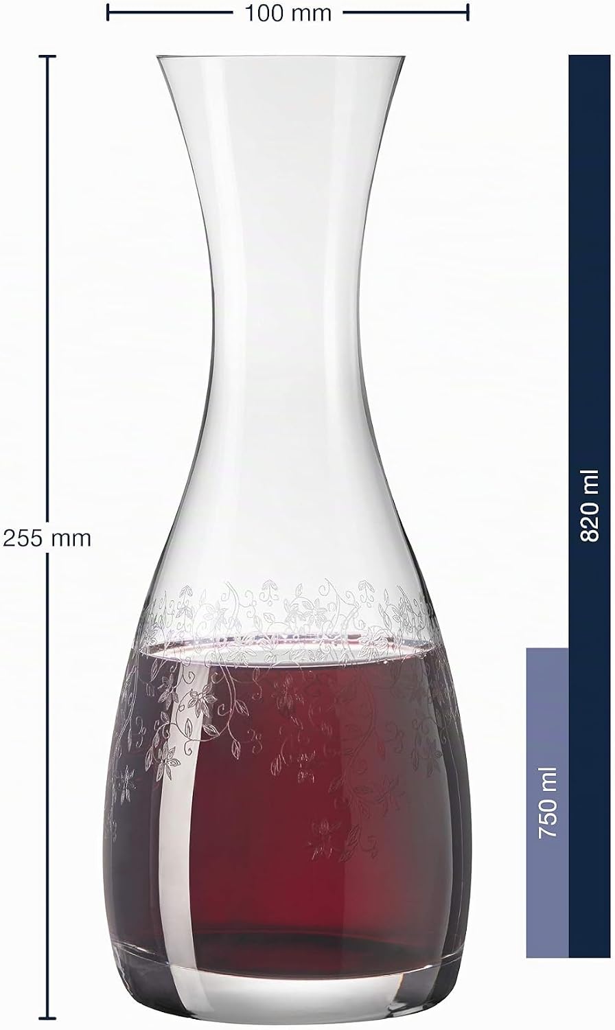 Leonardo 061596 Chateau Karaffe, 0,82 l, Höhe 25,5 cm, spülmaschinenfest, Teqton-Kristallglas