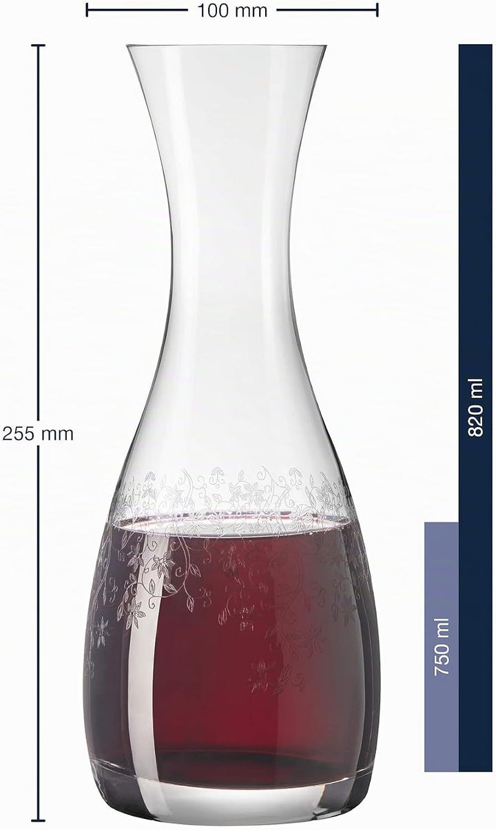 Leonardo 061596 Chateau Karaffe, 0,82 l, Höhe 25,5 cm, spülmaschinenfest, Teqton-Kristallglas