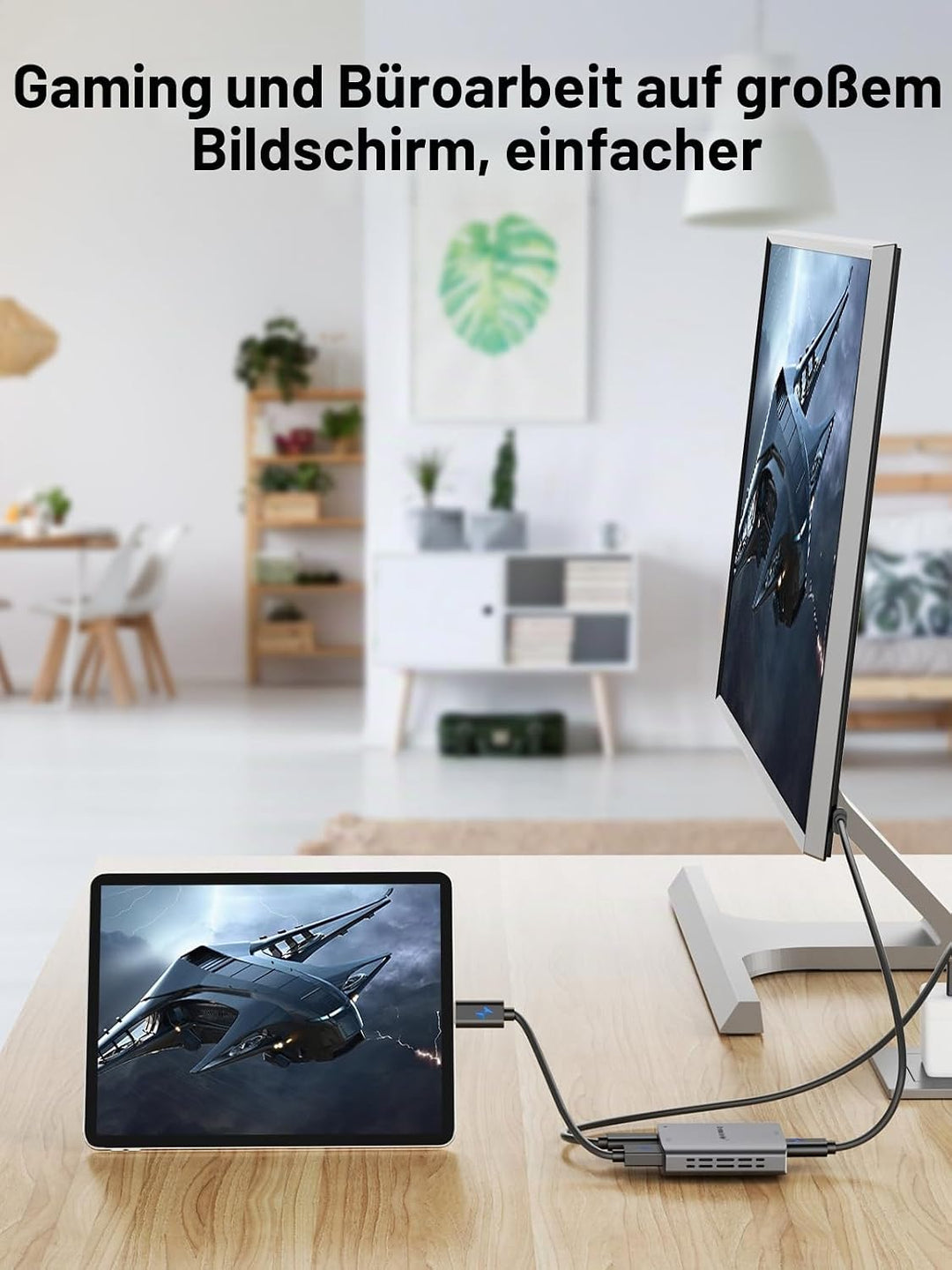 Lemorele Light ning zu USB-C Adapter, Light ning zu Typ-C Video für Nreal Air, Rokid Air, RayNeo AR,