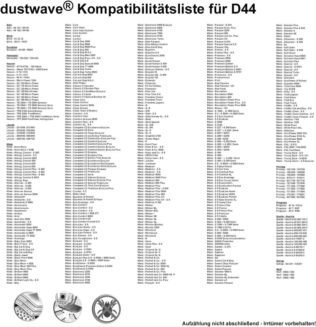 Sparpack - 20 Staubsaugerbeutel passend für Miele - S8340 Powerline, S8340 Ecoline; Flink und Sauber
