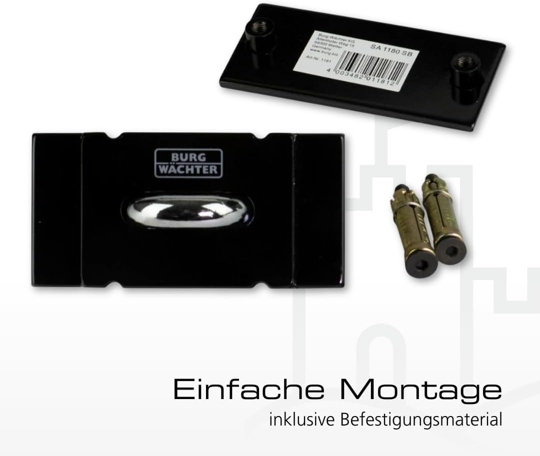 BURG-WÄCHTER Befestigungsanker - Wand- und Bodenanker - Sicherung für Fahrrad, Motorrad, Boot - Anke