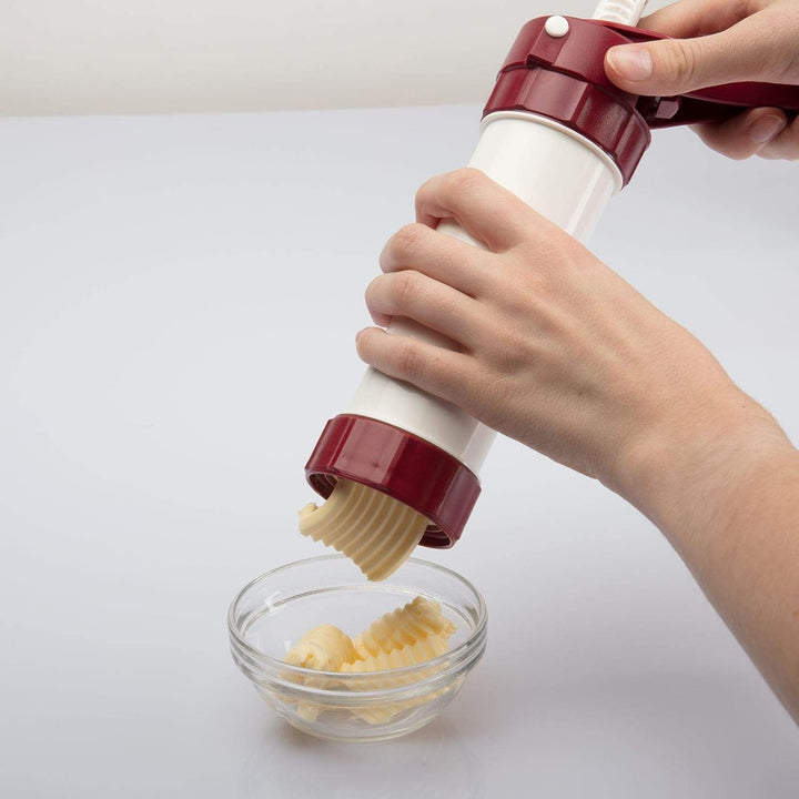 Westmark Gebäckpresse/Dekorierspritze, mit 6 Formscheiben und 6 Formtüllen, Füllmenge: 225 ml, Kunst