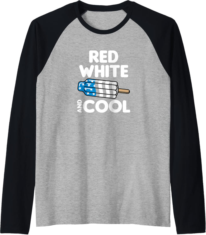 Rot, Weiss und Cool Americana Raglan