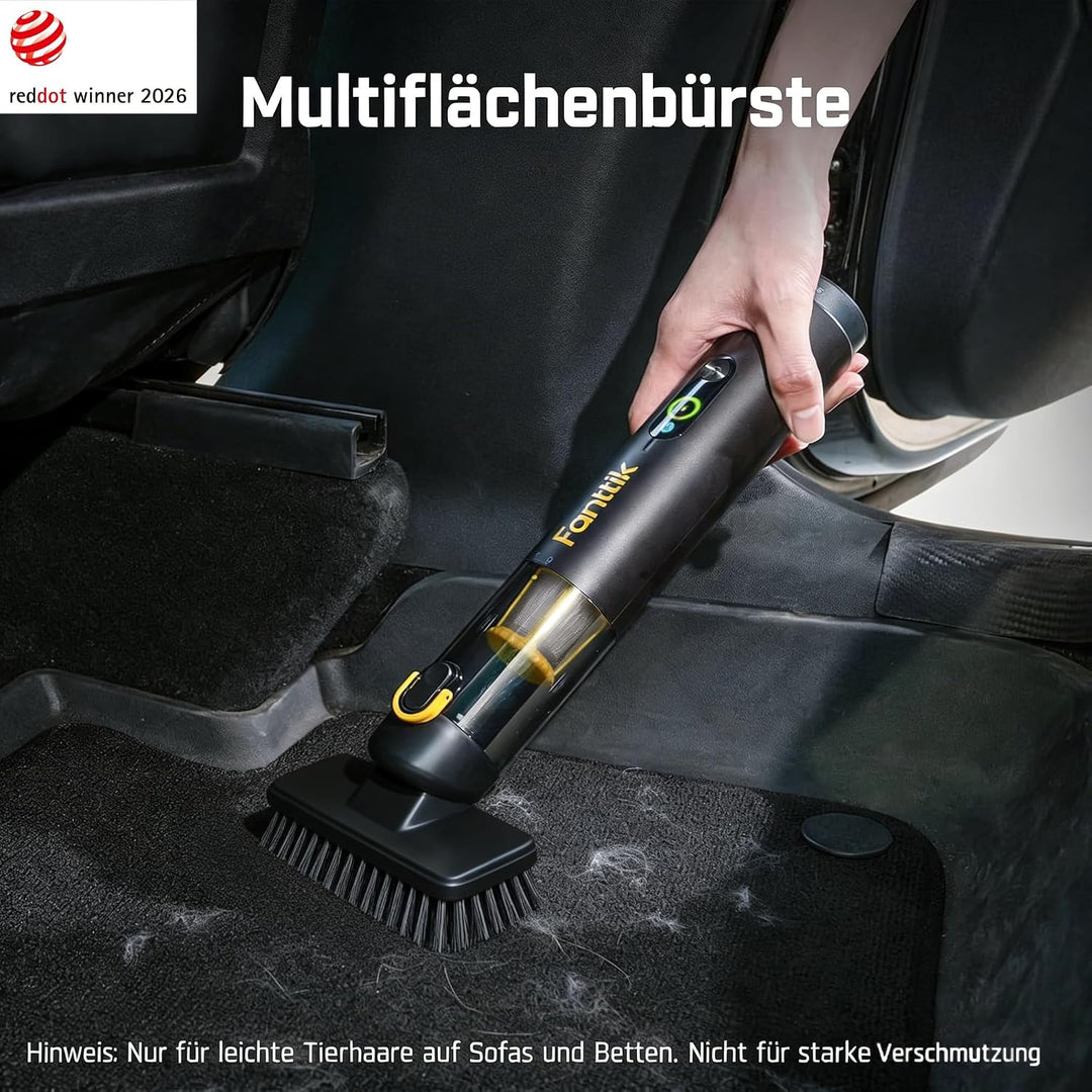 Fanttik Slim V10 Apex Kabelloser 4-in-1 Auto & Mini-Handstaubsauger mit 19000 Pa Saugkraft, Smarter